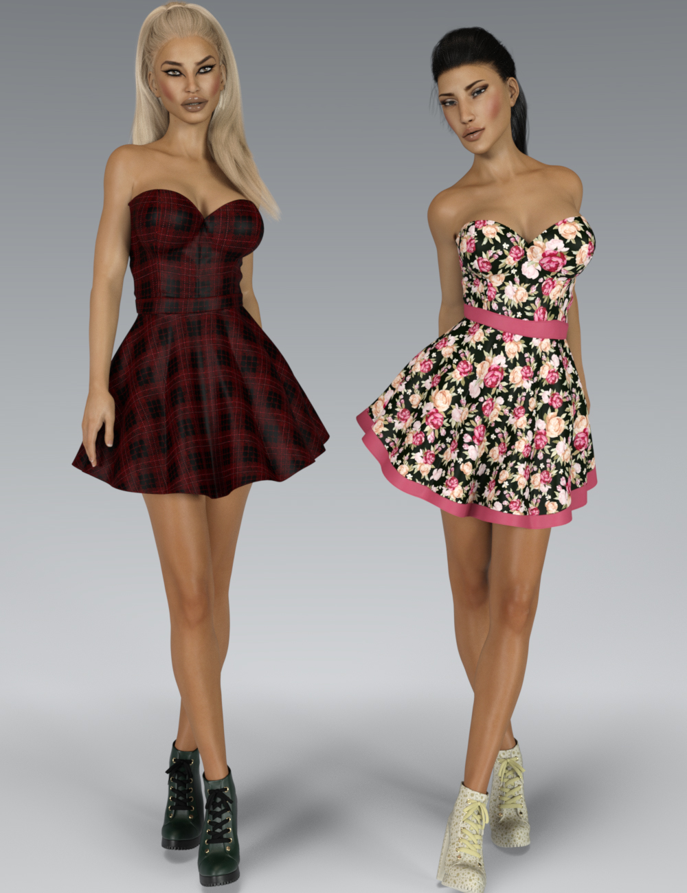 VERSUS - Fads Skater Dress & Ankle Boots Bundle by N/A