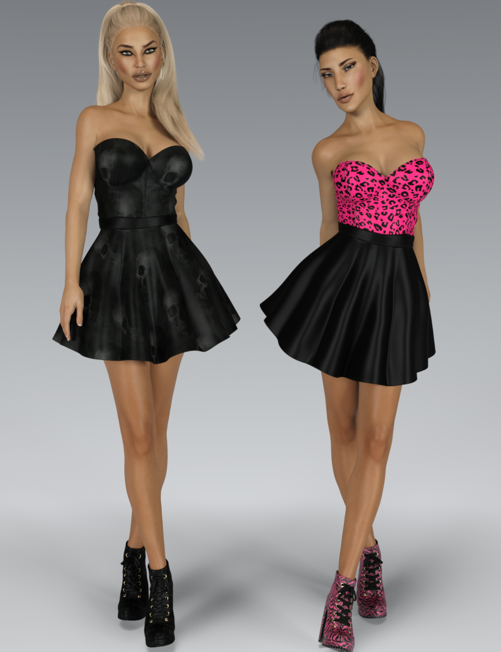 VERSUS - Fads Skater Dress & Ankle Boots Bundle by N/A