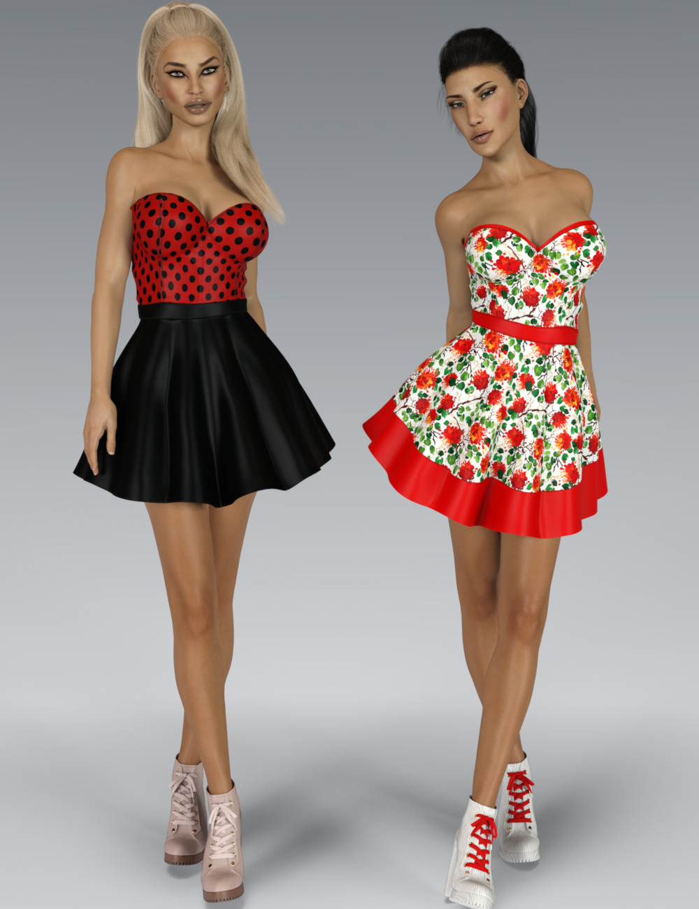 VERSUS - Fads Skater Dress & Ankle Boots Bundle by N/A