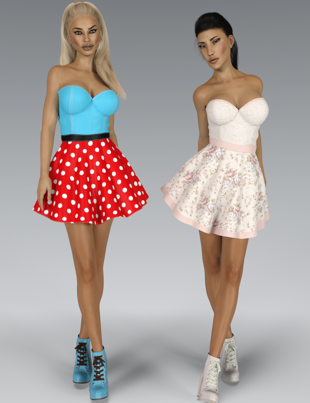VERSUS - Fads Skater Dress & Ankle Boots Bundle by N/A