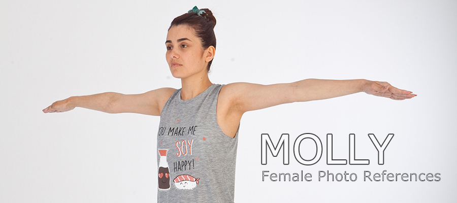 Molly: Nude Female Full Figure Photo References by N/A