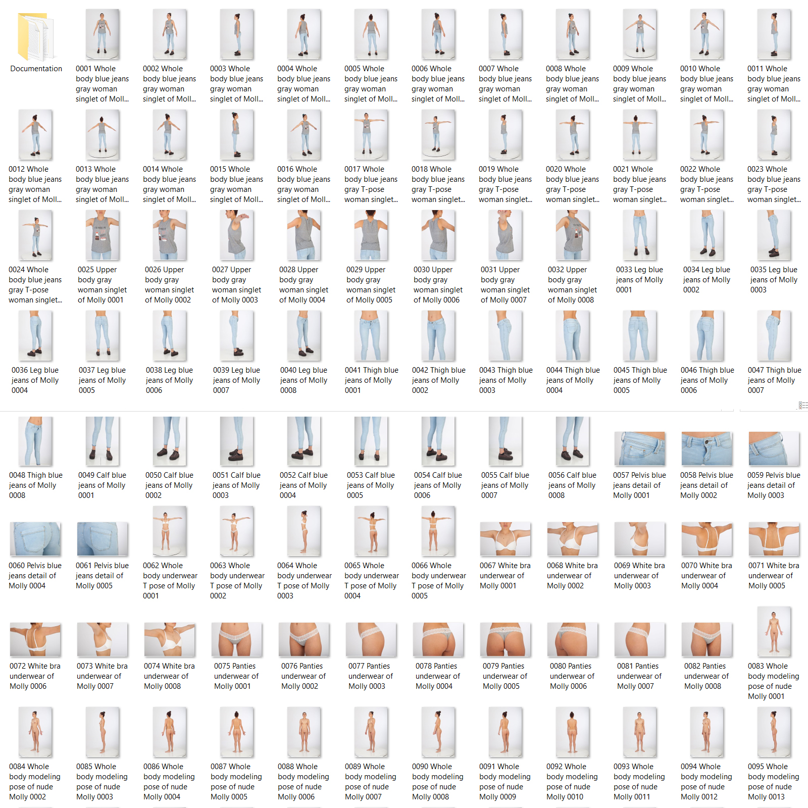 Molly: Nude Female Full Figure Photo References by N/A