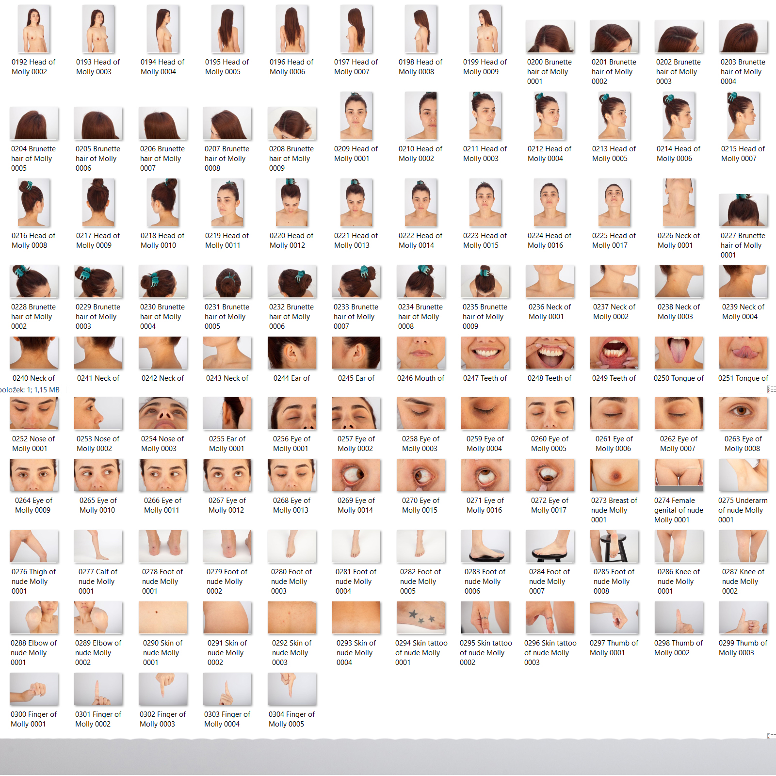 Molly: Nude Female Full Figure Photo References by N/A