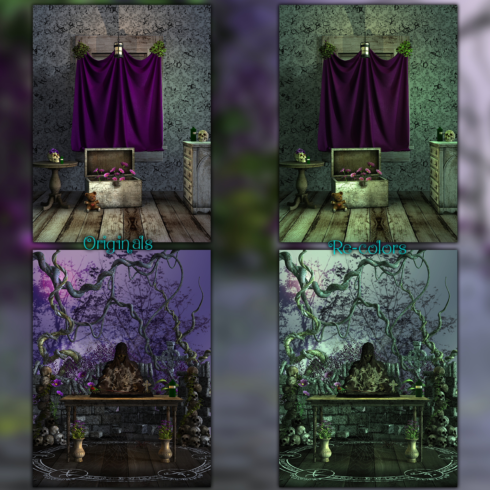 FB Gothic Dreams Backgrounds And Bonus by N/A