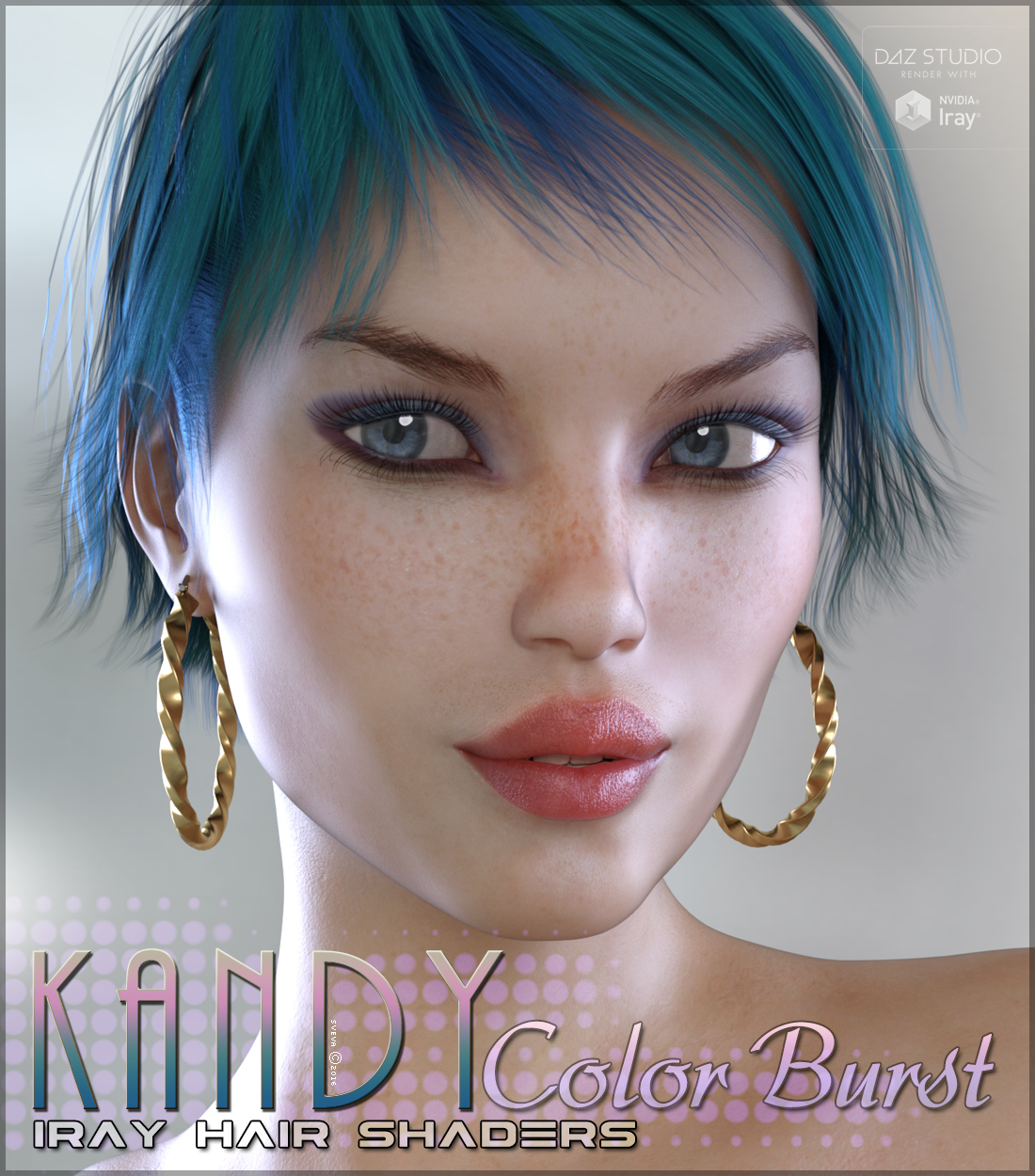 SV's Kandy Iray Color Burst Hair Shaders by N/A