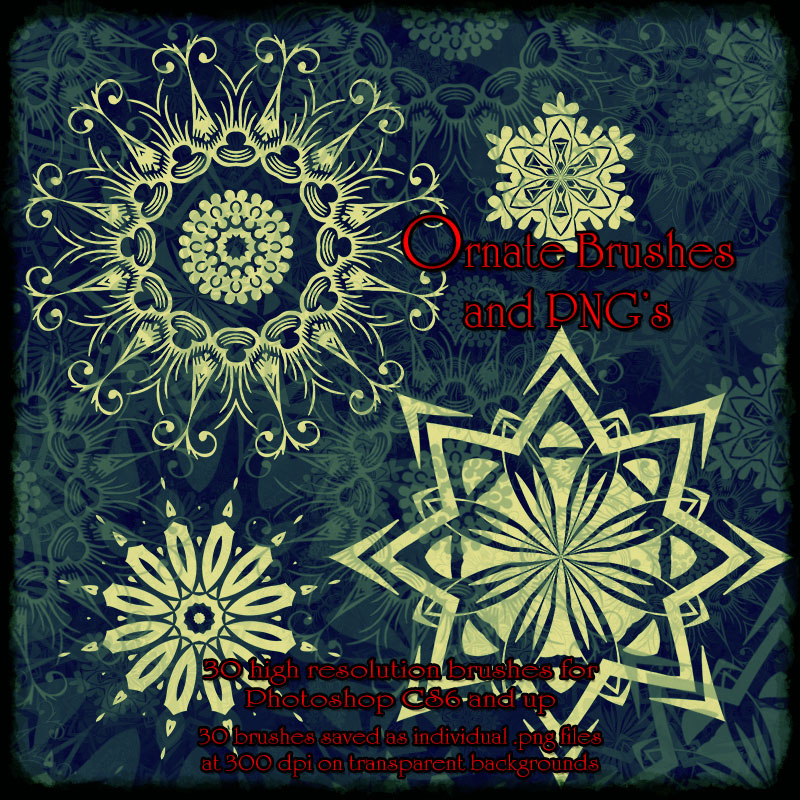 Ornate Brushes and PNG's by N/A