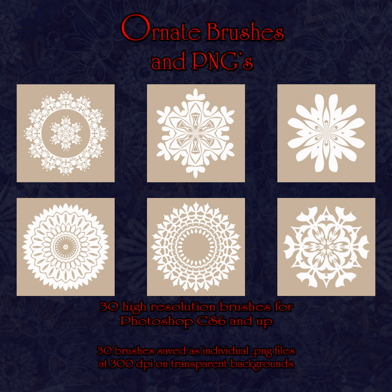 Ornate Brushes and PNG's by N/A