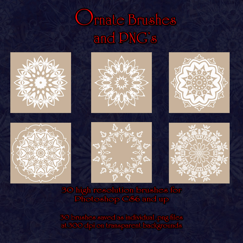 Ornate Brushes and PNG's by N/A