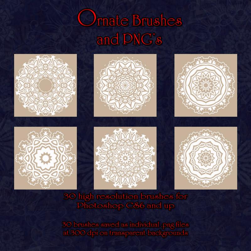 Ornate Brushes and PNG's by N/A