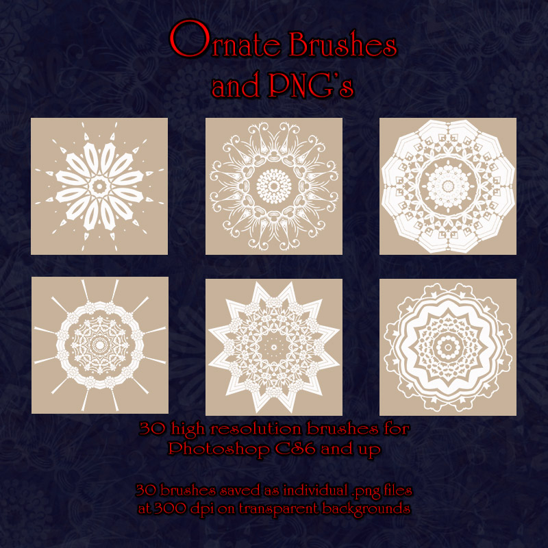 Ornate Brushes and PNG's by N/A