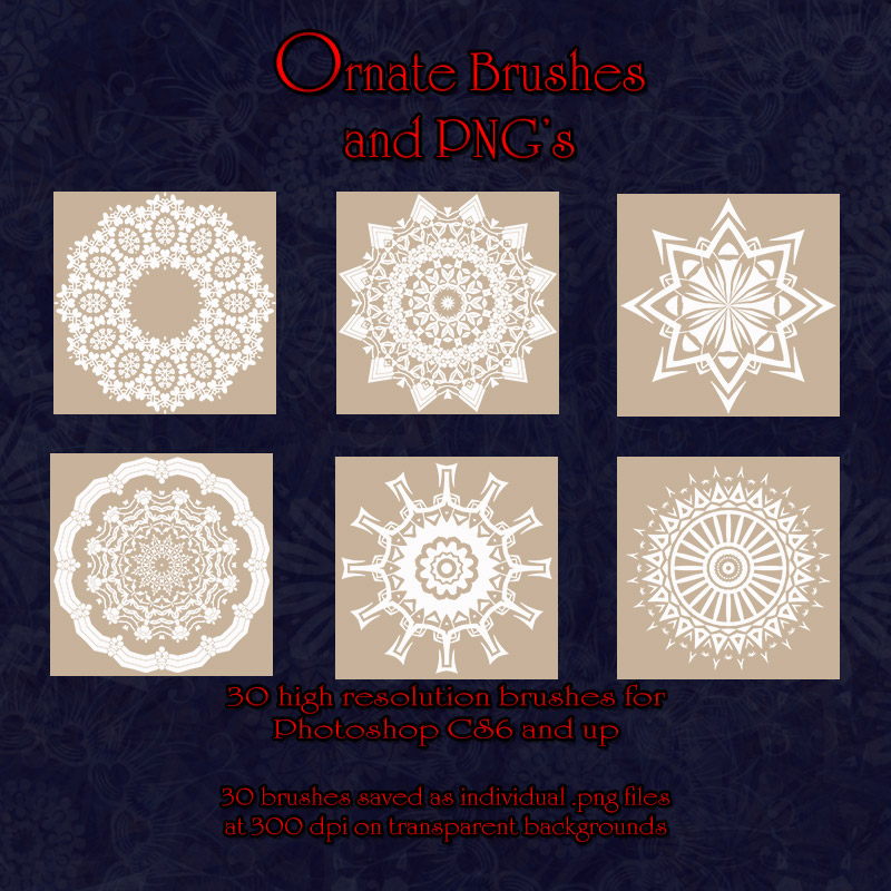 Ornate Brushes and PNG's by N/A