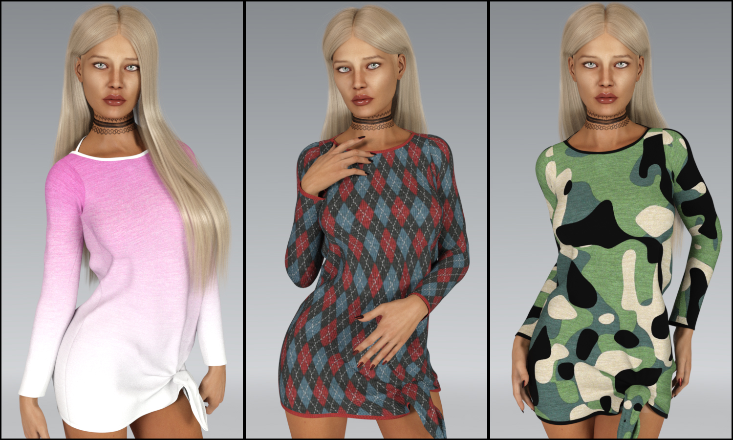 VERSUS - Fashion Blizz: Boat Neck Sweater for Genesis 3 Female(s) by N/A