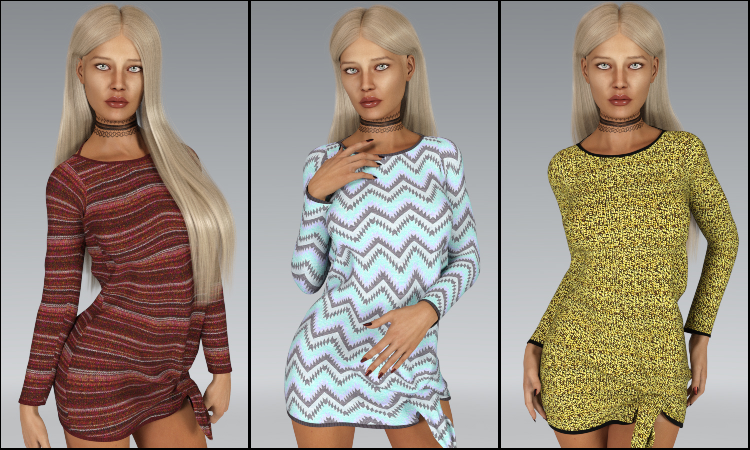 VERSUS - Fashion Blizz: Boat Neck Sweater for Genesis 3 Female(s) by N/A