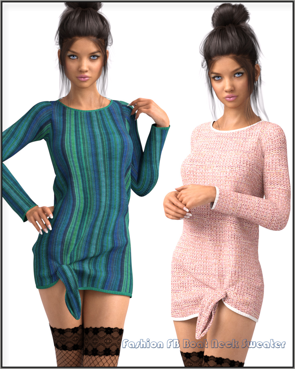 Fashion: FB Boat Neck Sweater by N/A