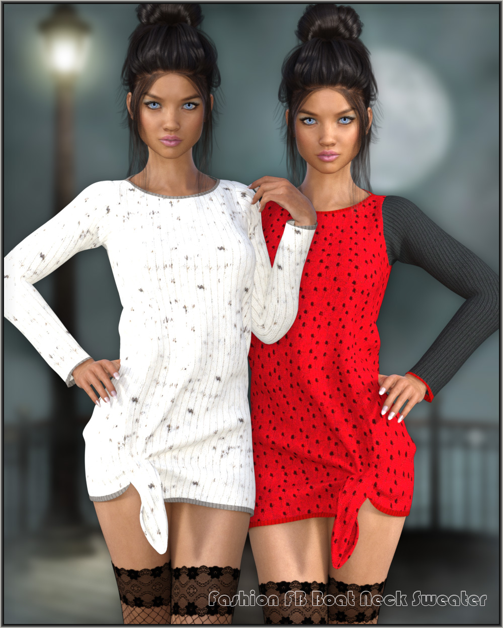 Fashion: FB Boat Neck Sweater by N/A