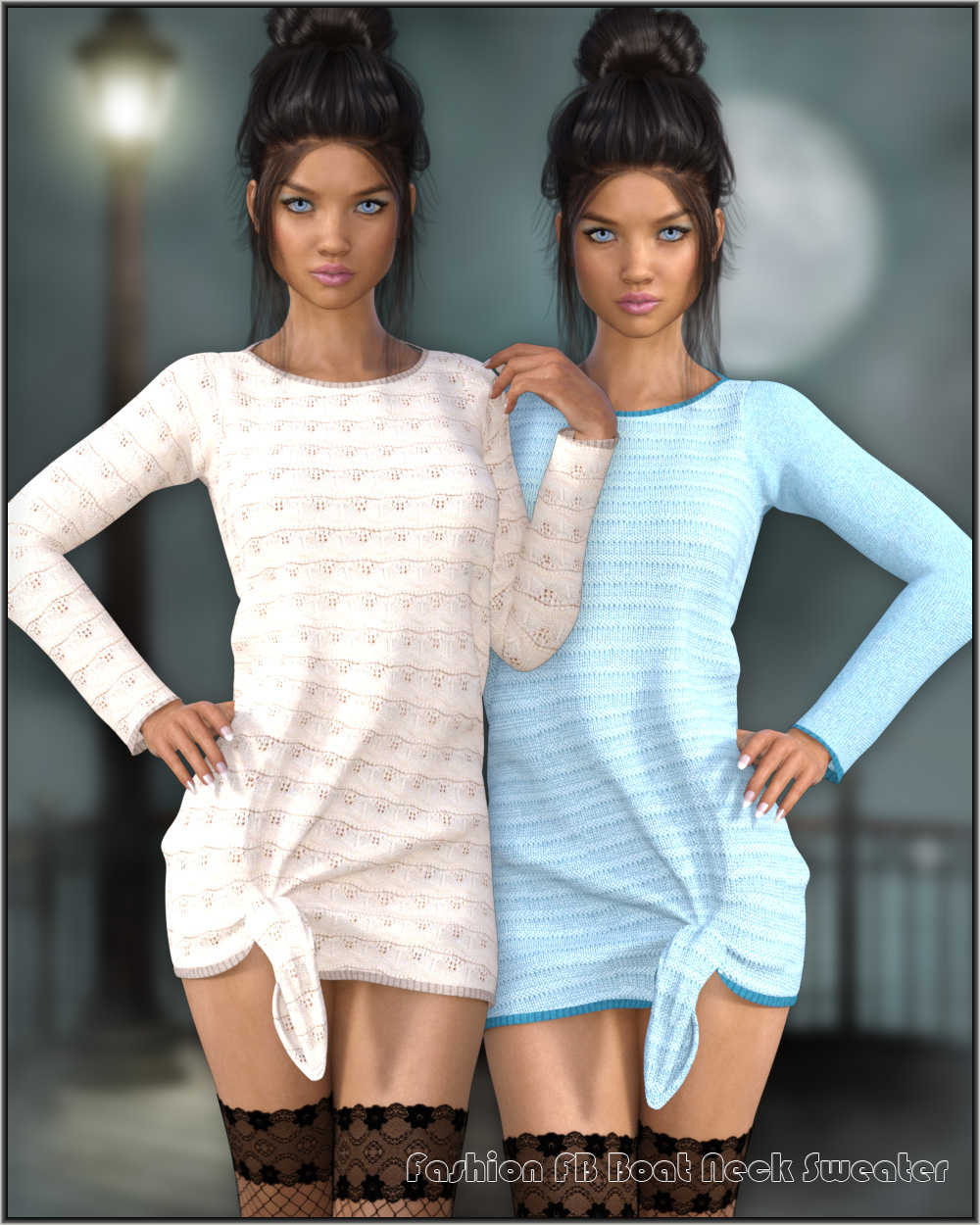 Fashion: FB Boat Neck Sweater by N/A