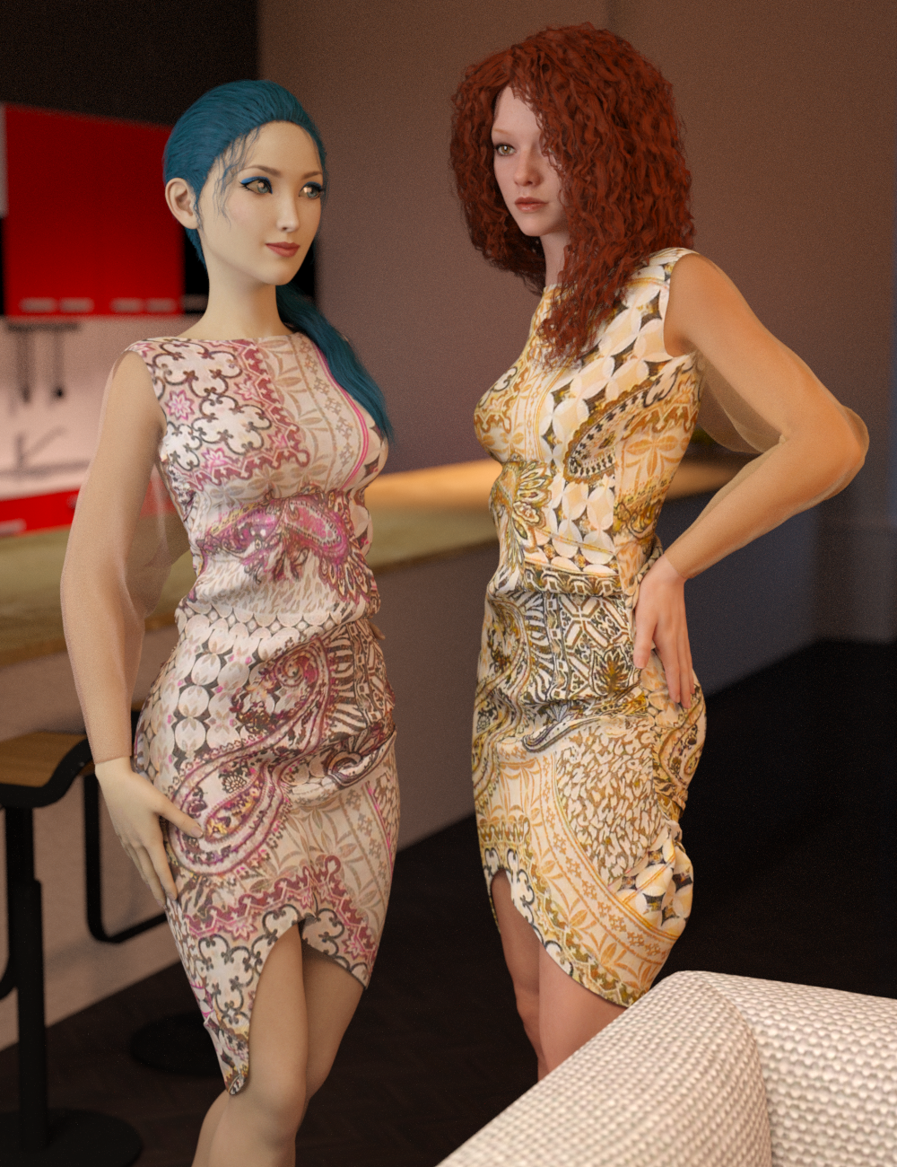 Lowback Glamour Dress for Genesis 3 Females by N/A