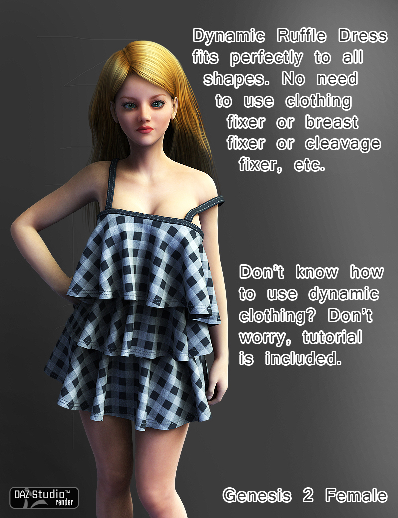 Dynamic Ruffle Dress by N/A