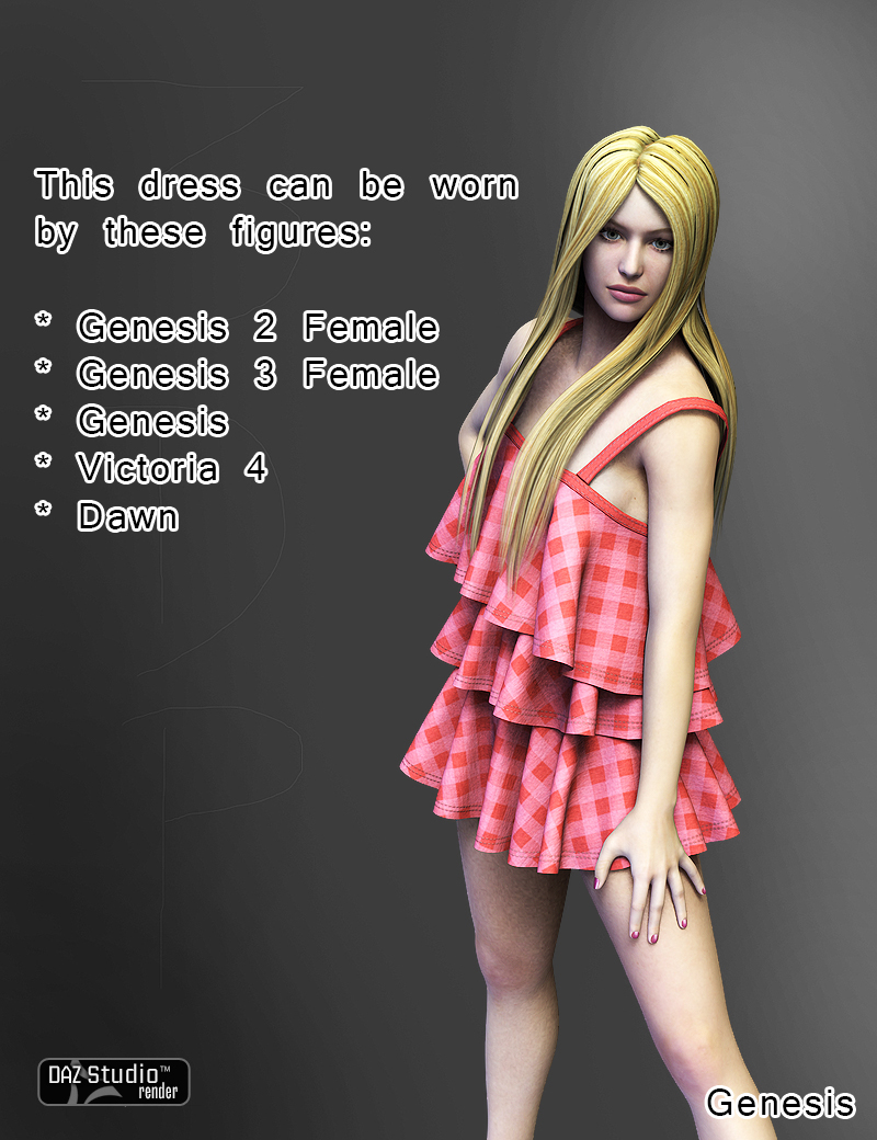 Dynamic Ruffle Dress by N/A