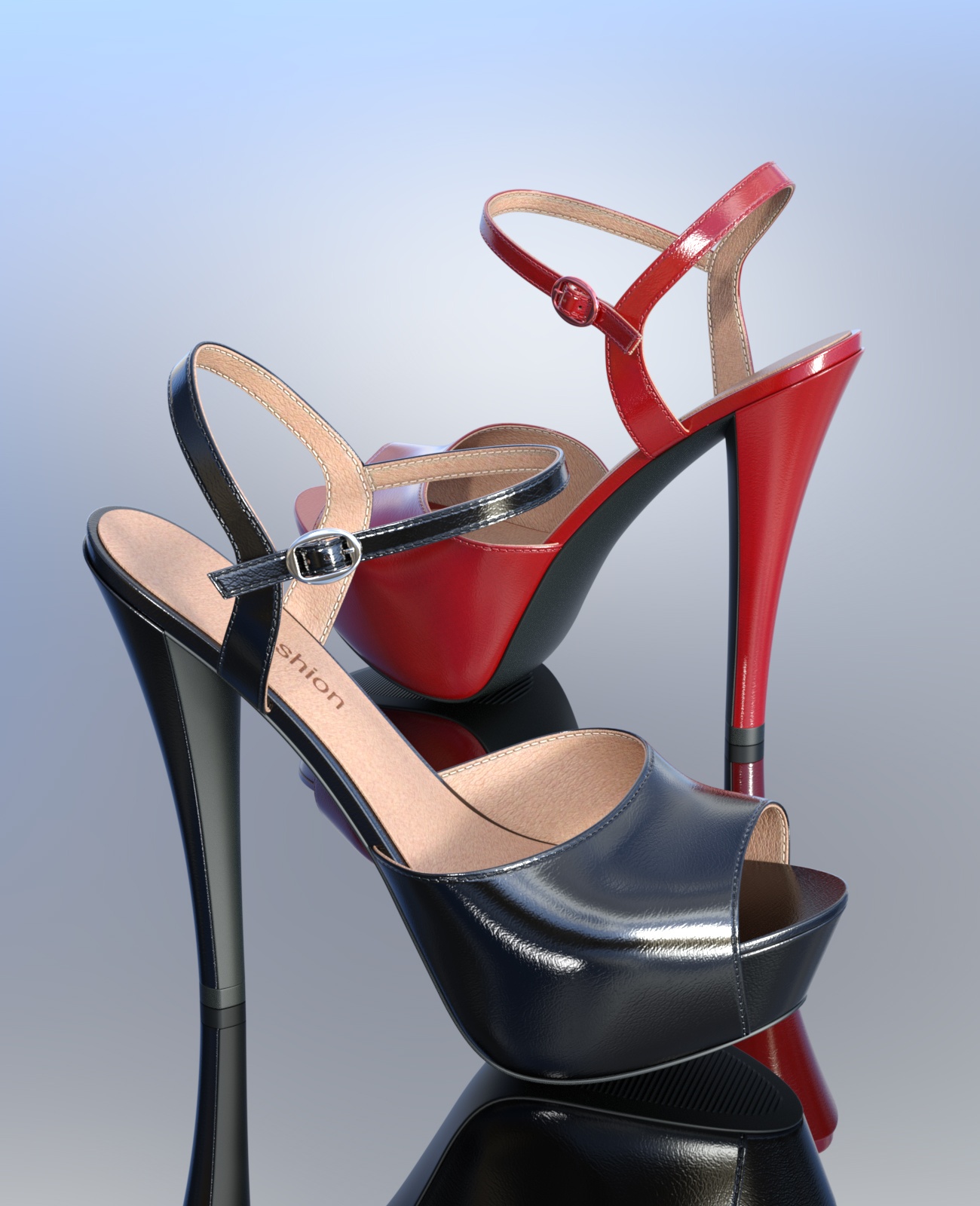 Platform Sandals & Socks For G3F by N/A