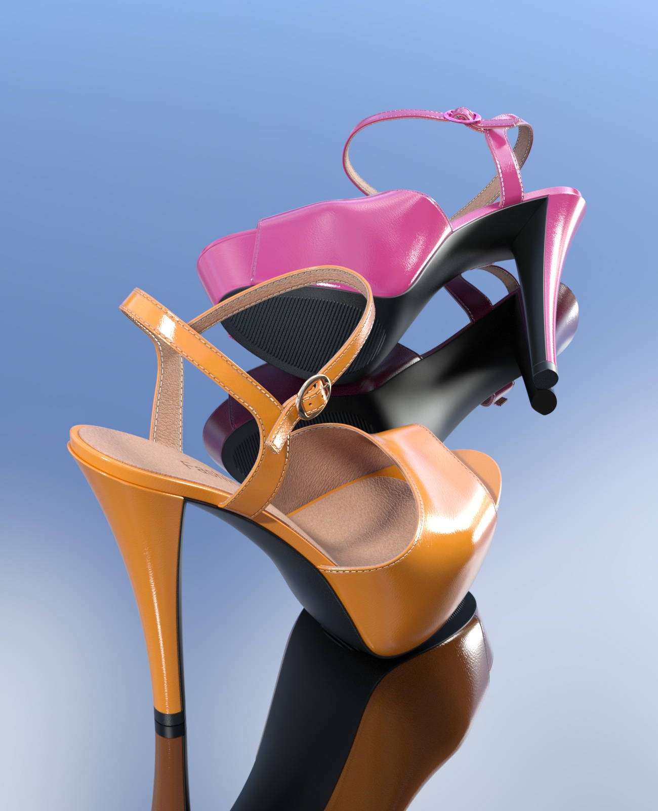 Platform Sandals & Socks For G3F by N/A