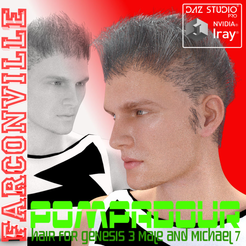 Pompadour Hair for G3M and M7 by N/A