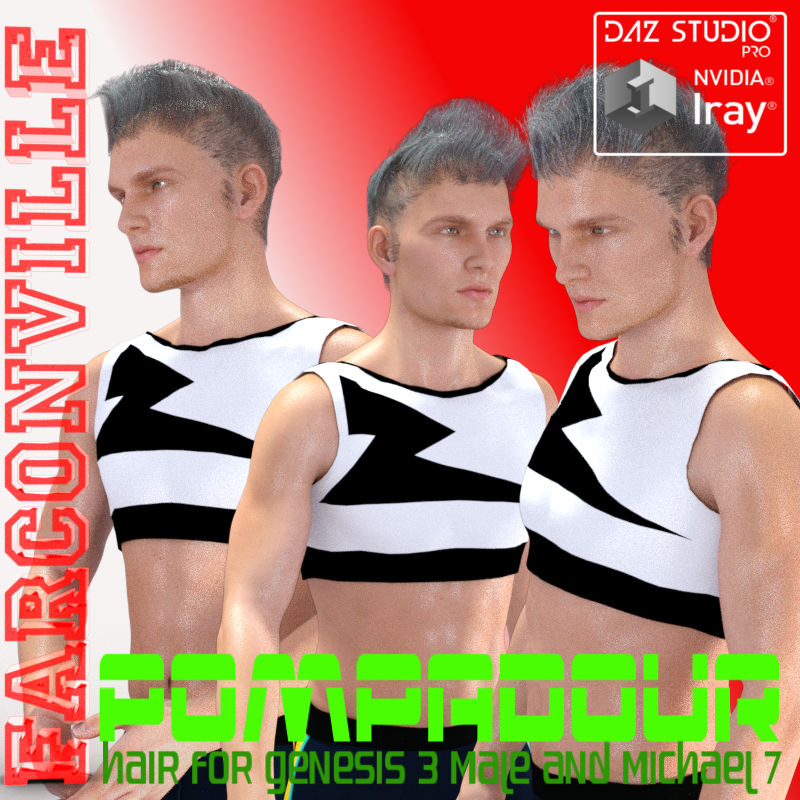 Pompadour Hair for G3M and M7 by N/A