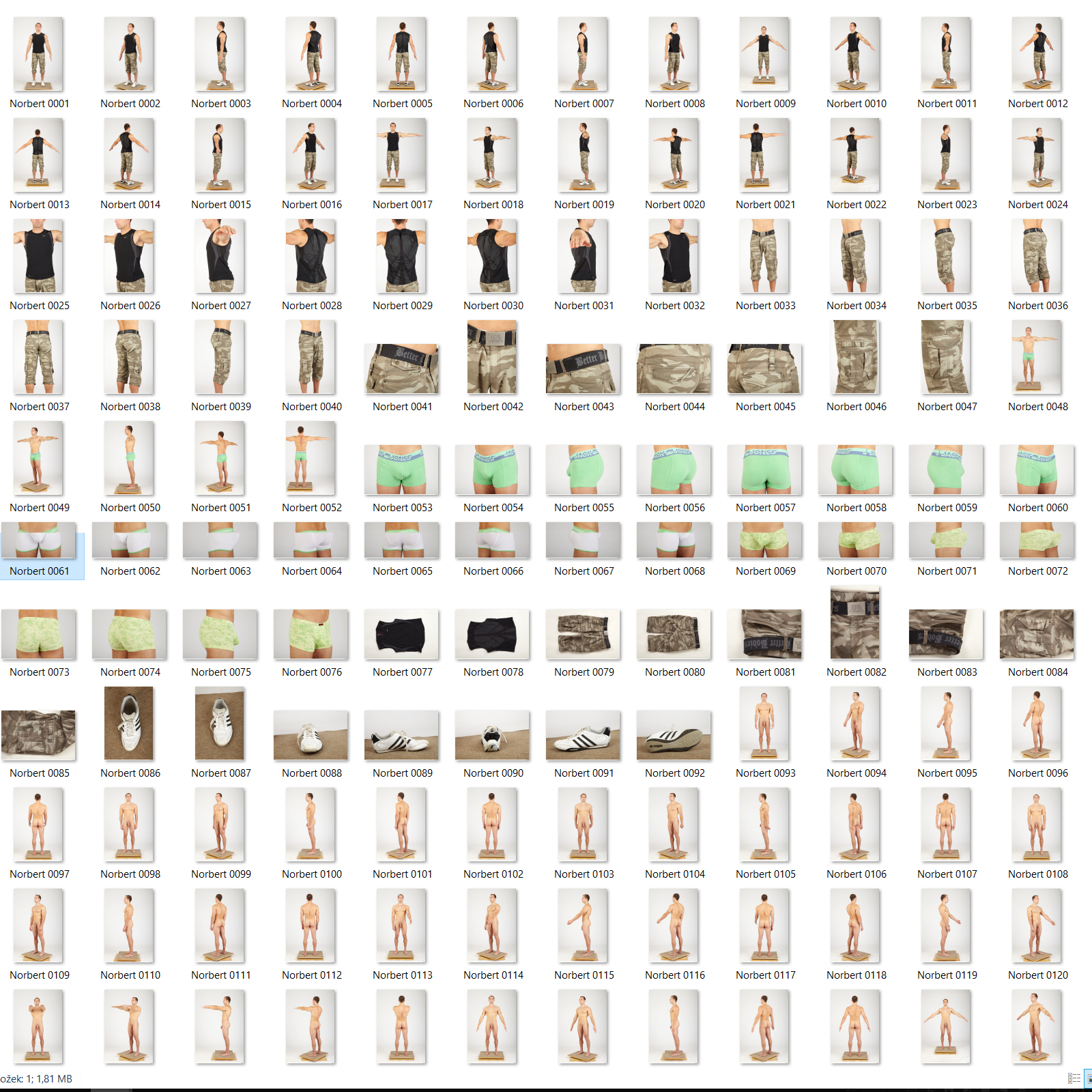 Norbert: Nude Male Full Figure Photo References by N/A
