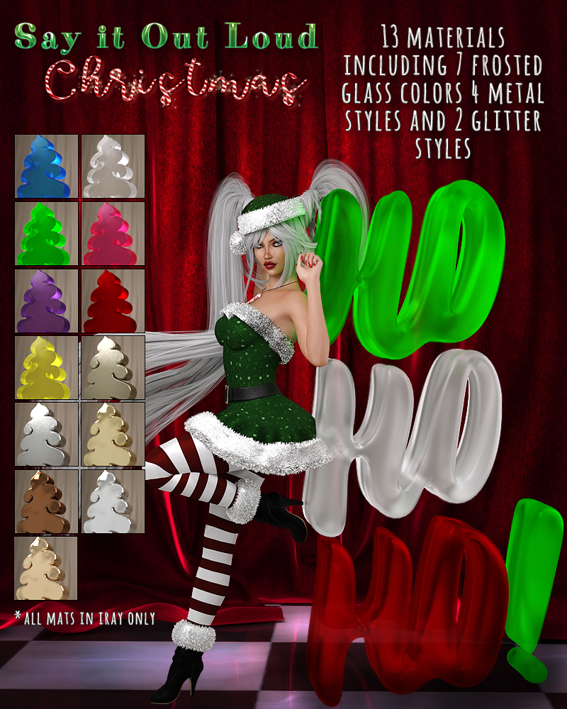 Say it Out Loud Christmas Props by N/A