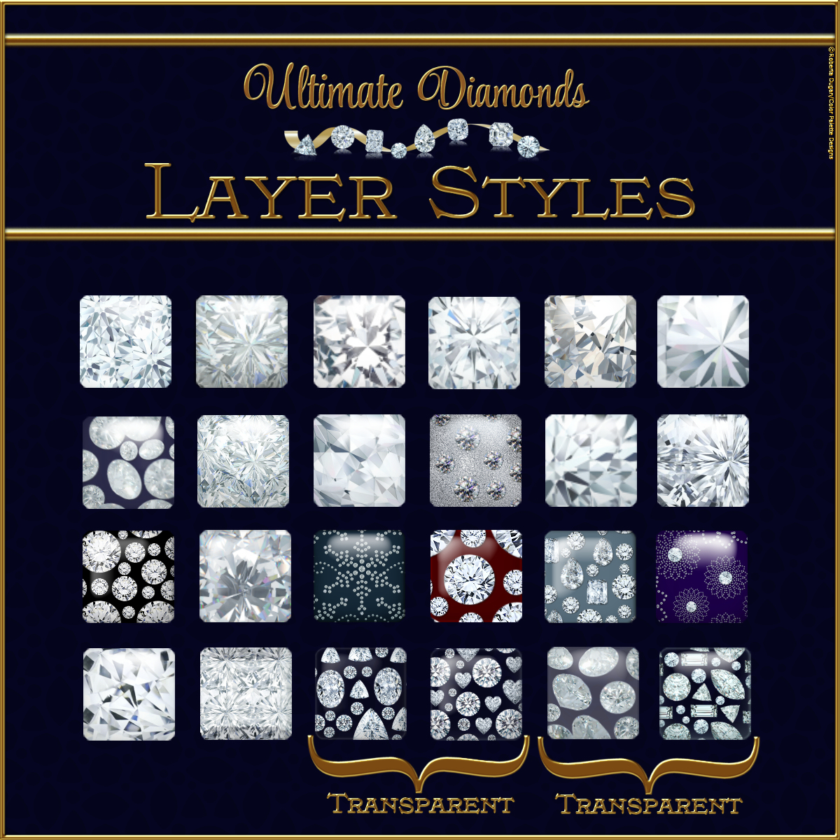 Ultimate Diamonds Layer Styles by N/A