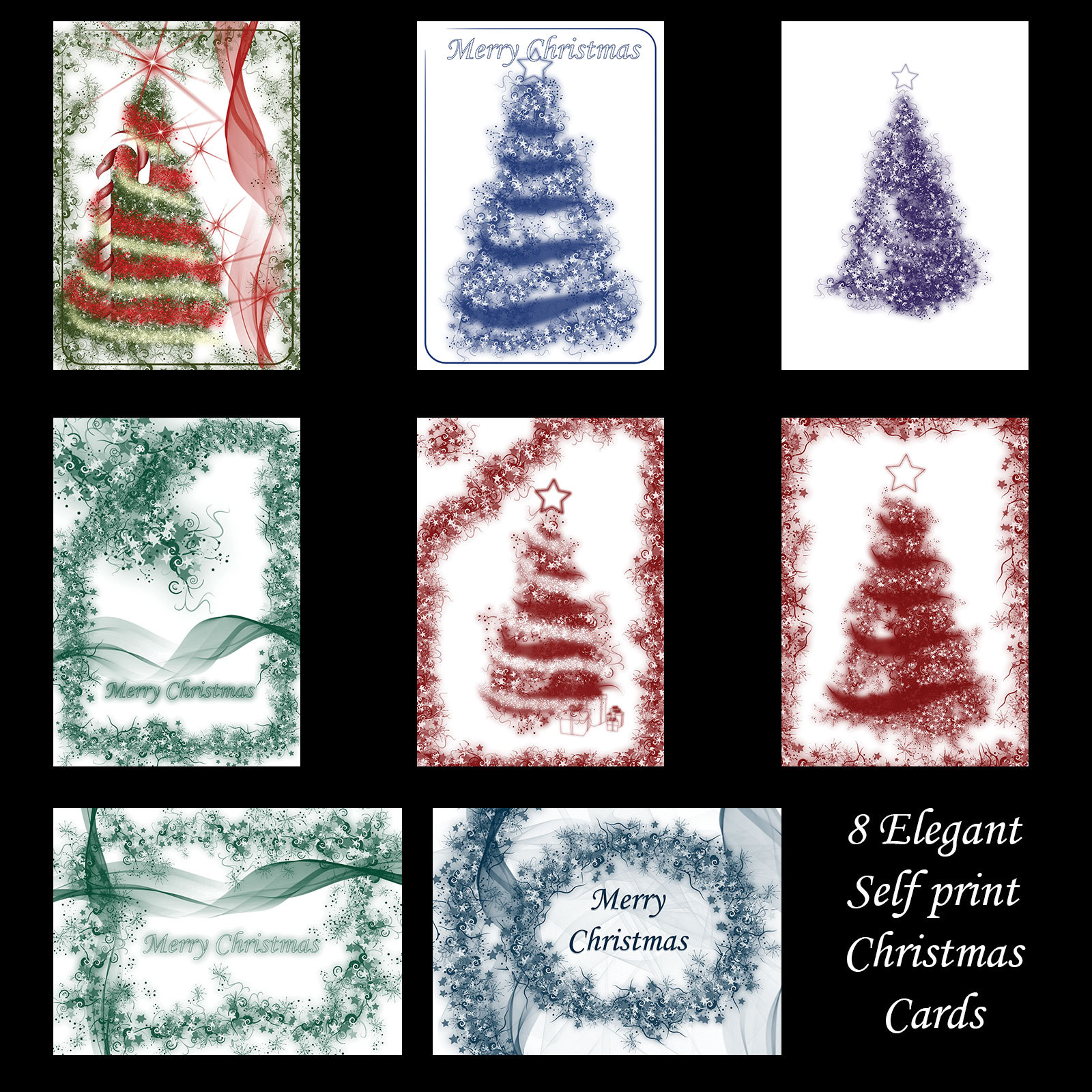 Abstract Christmas Cards by N/A