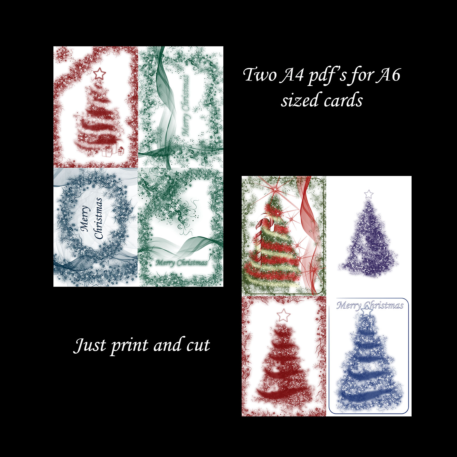 Abstract Christmas Cards by N/A