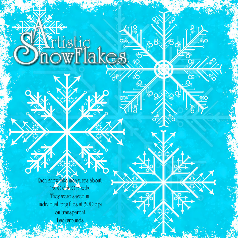 Artistic Snowflakes by N/A