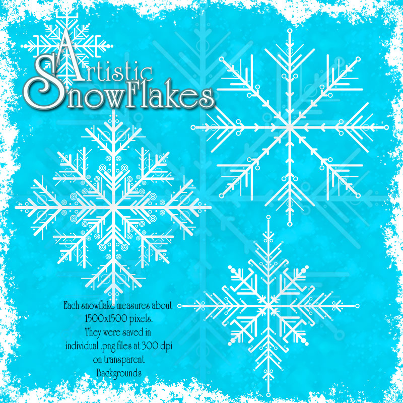 Artistic Snowflakes by N/A