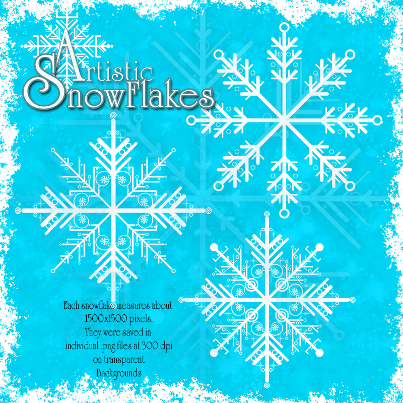 Artistic Snowflakes by N/A