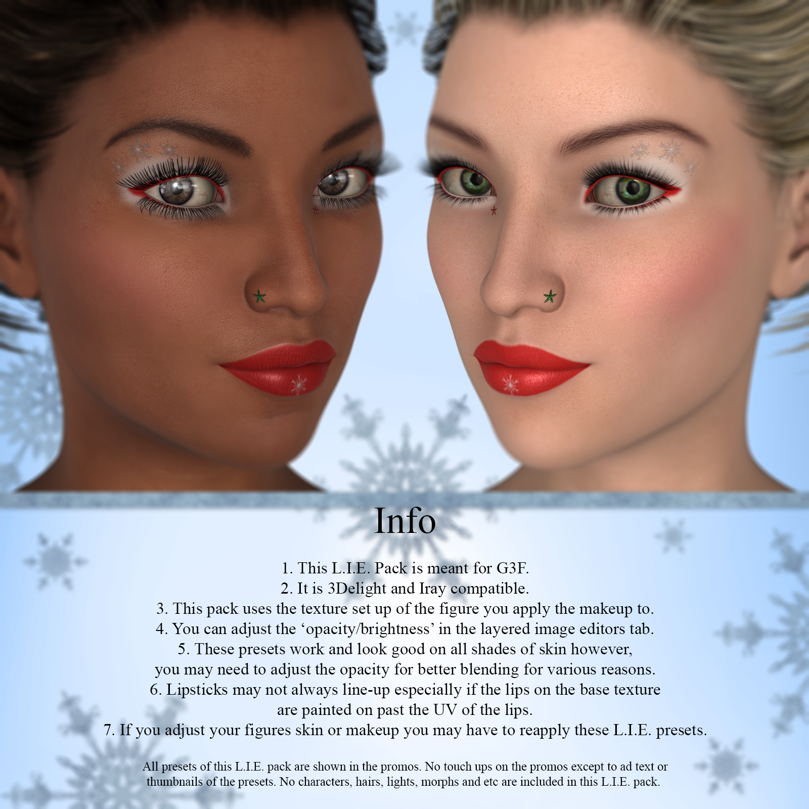 L.I.E. Genesis 3 Female Christmas Makeup by N/A