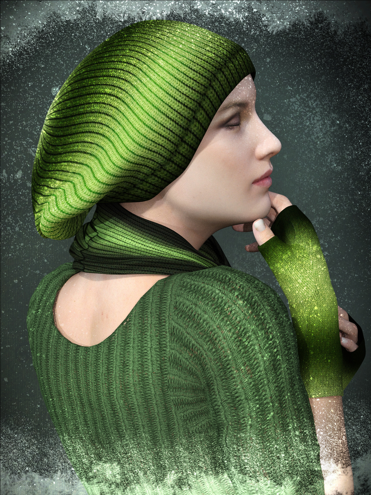 Cozy Winter Knitwear for Genesis 3 Female by N/A