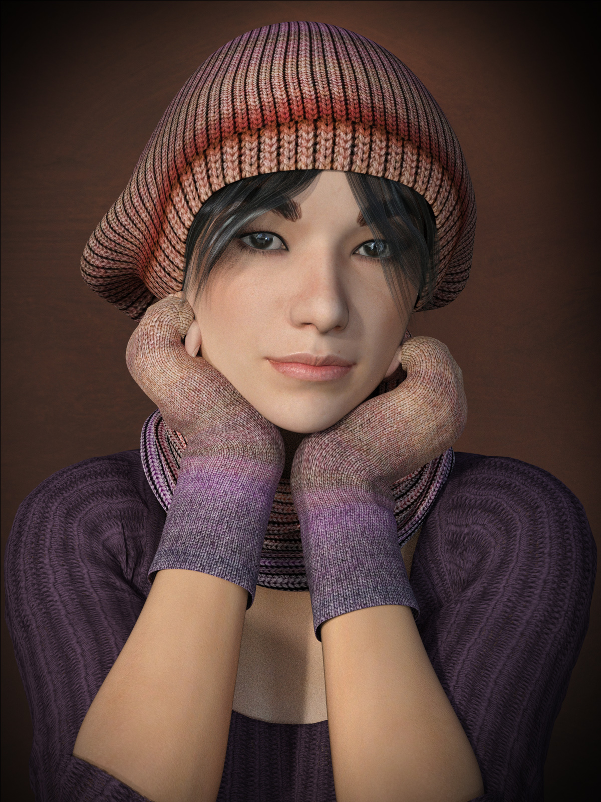 Cozy Winter Knitwear for Genesis 3 Female by N/A