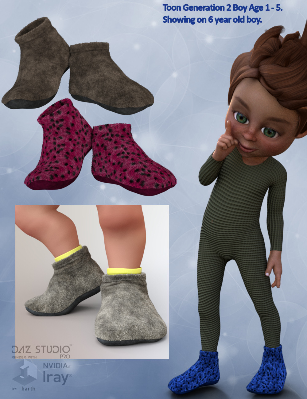 Baby Socks for Toon Generation 2 for Genesis 3 Male by N/A