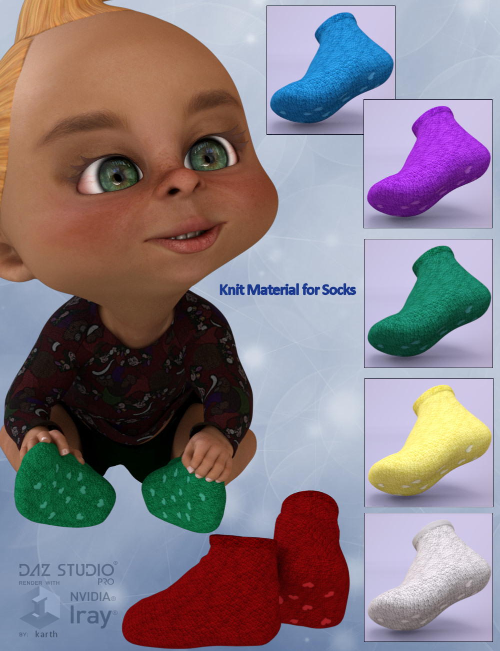 Baby Socks for Toon Generation 2 for Genesis 3 Male by N/A