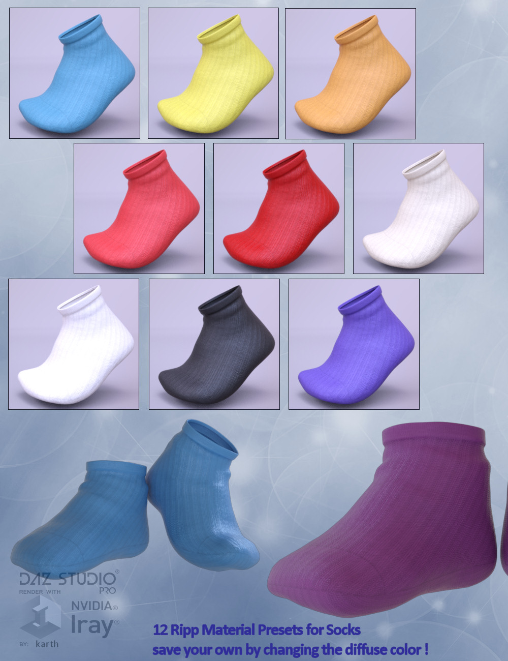 Baby Socks for Toon Generation 2 for Genesis 3 Male by N/A
