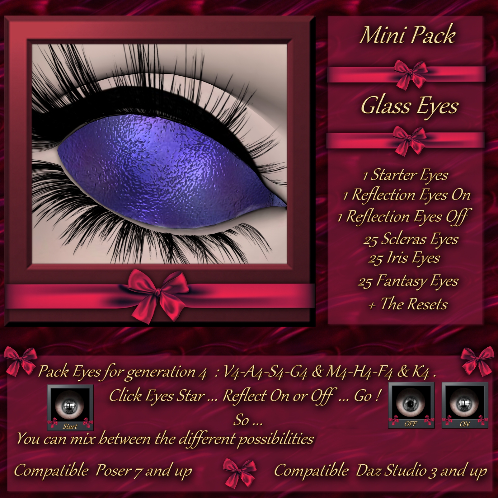Mini Pack : Glass Eyes for Generation 4 by N/A