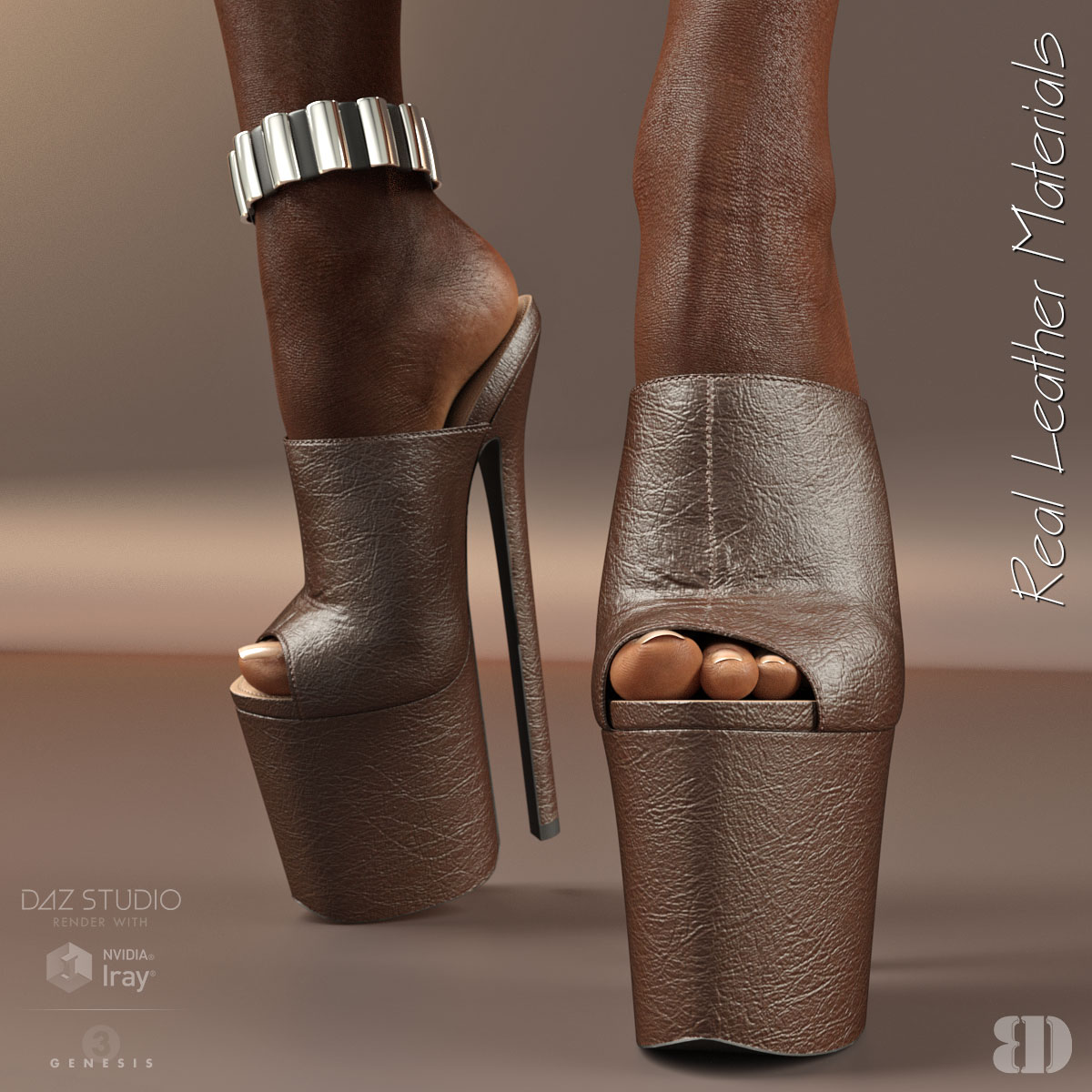 10 inches Platform Mules for G3F by N/A