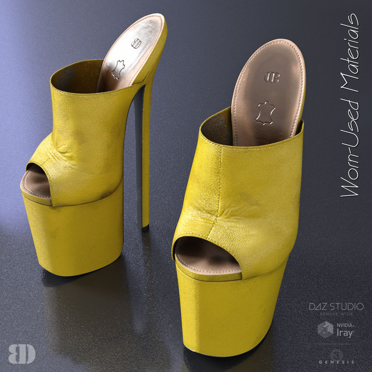 10 inches Platform Mules for G3F by N/A