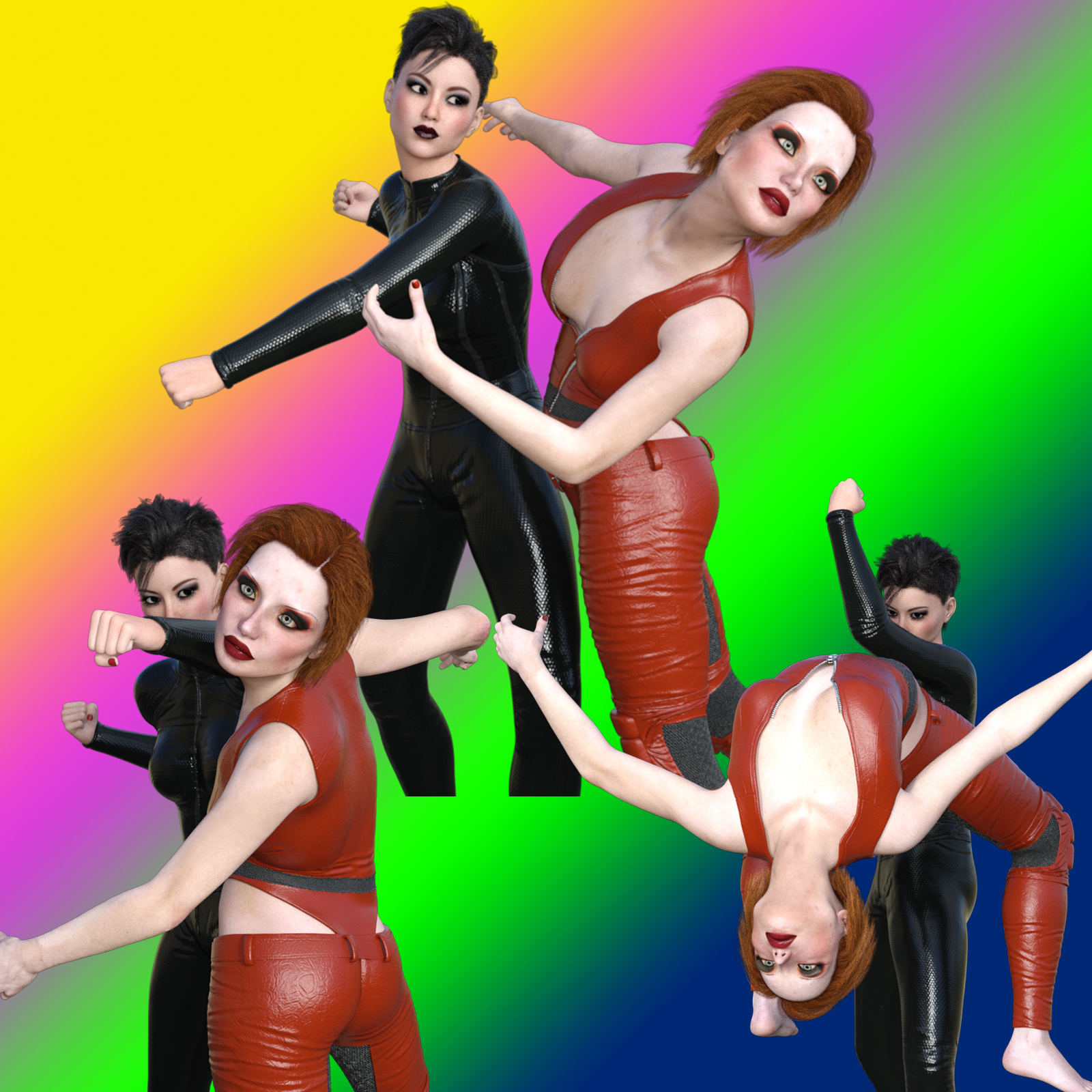 Female Fisticuff Poses for Genesis 3 Female - Set 1 by N/A