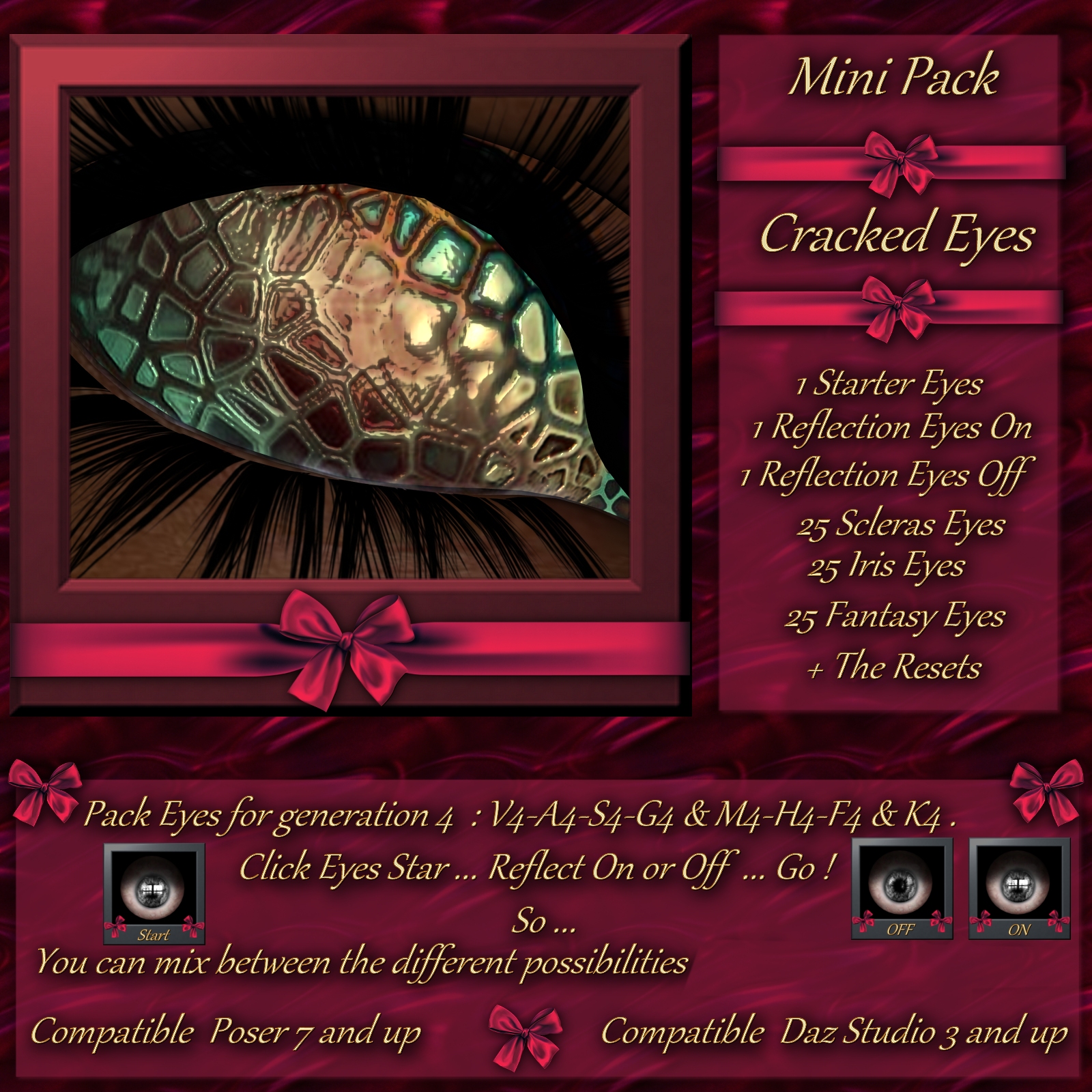 Mini Pack : Cracked Eyes  for Generation 4 by N/A