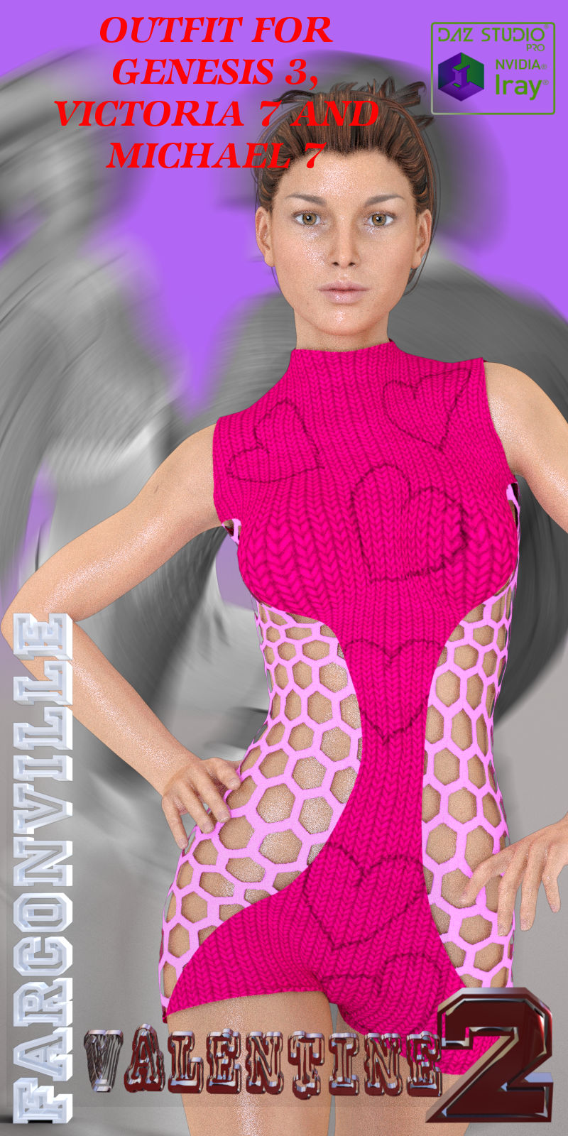 VALENTINE 2 OUTFIT FOR GENESIS 3, VICTORIA 7 AND MICHAEL 7 by N/A