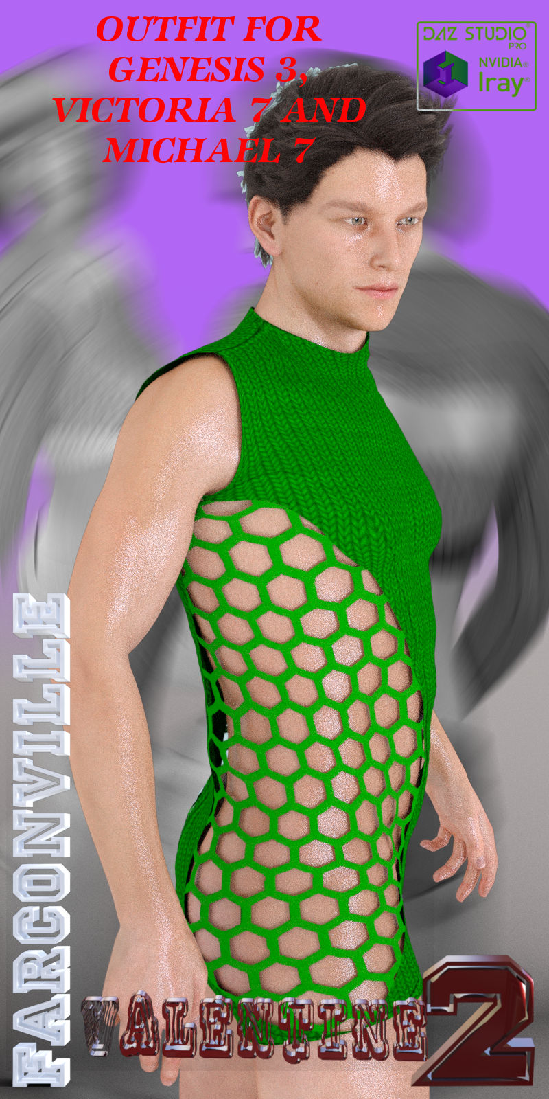 VALENTINE 2 OUTFIT FOR GENESIS 3, VICTORIA 7 AND MICHAEL 7 by N/A