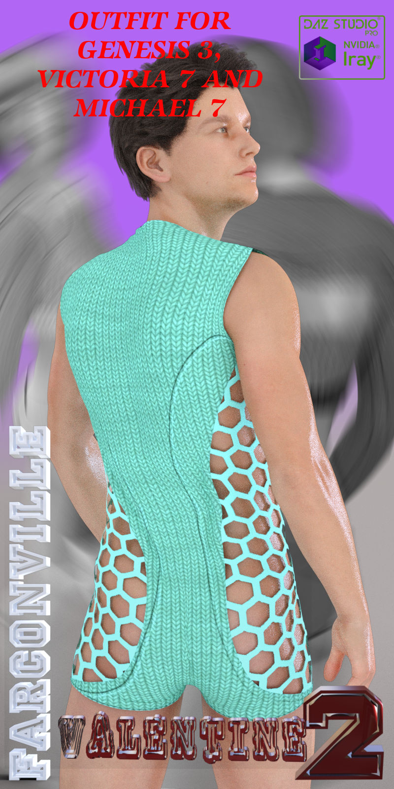 VALENTINE 2 OUTFIT FOR GENESIS 3, VICTORIA 7 AND MICHAEL 7 by N/A