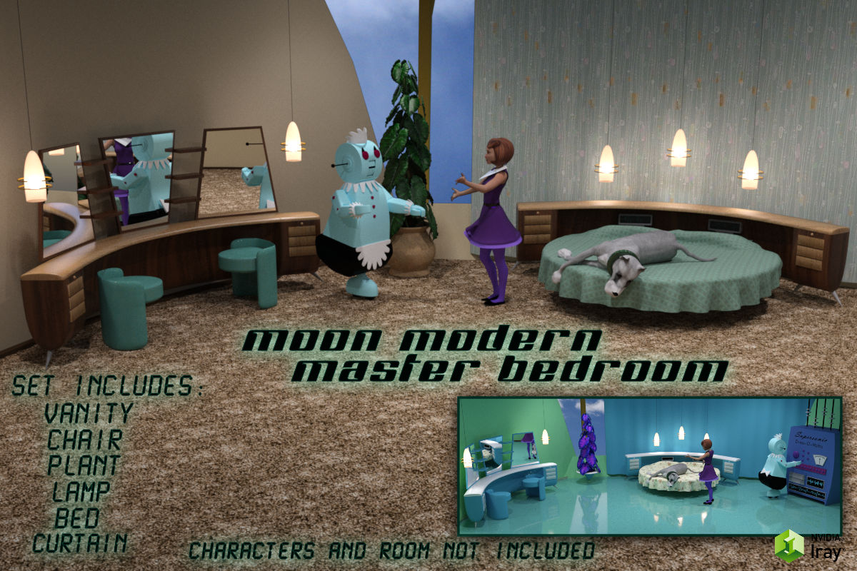 Moon Modern Master Bedroom by N/A